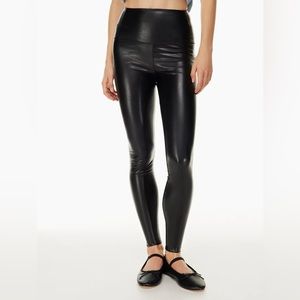 Aritzia Wilfred Free Daria Pant High-Waisted Vegan Leather leggings